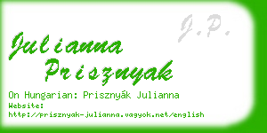 julianna prisznyak business card